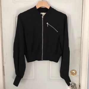 Cropped Bomber Jacket